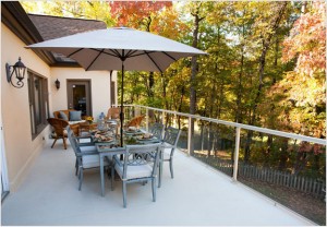 A deck protected with Duradek as seen in Atlanta Home Improvement Magazine