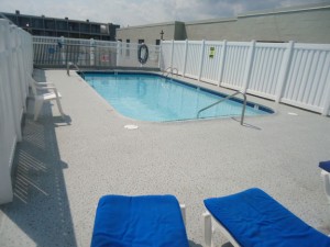 Pool Deck with Duradek membrane