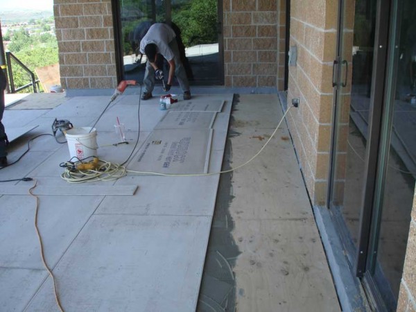 installation of the Tiledek waterproof under tile membrane