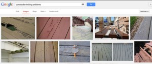Screen Shot - Google Search: Composite Decking Problems