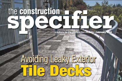 Tiledek featured in Construction Specifier