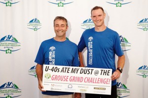 Winston (left) and Dave (right) did Duradek proud at the GVHBA Grouse Grind Challenge! Photo credit -  Martin Knowles Photo/Media