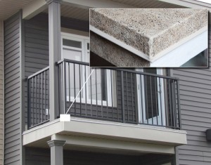 Spring deck maintenance includes checking a balcony perimeter flashing detail.