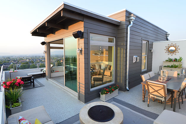 Roof deck at Sego Homes Daybreak community