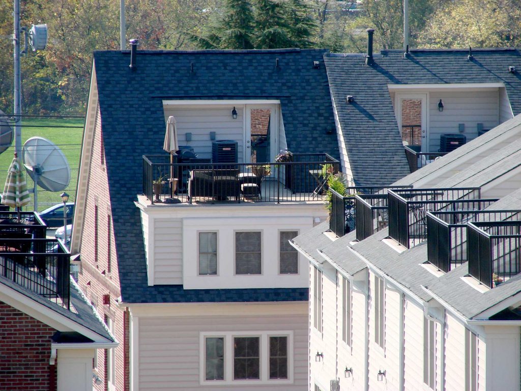 Duradek Vinyl Roofdecks Protecting Living Space in Townhouse Community