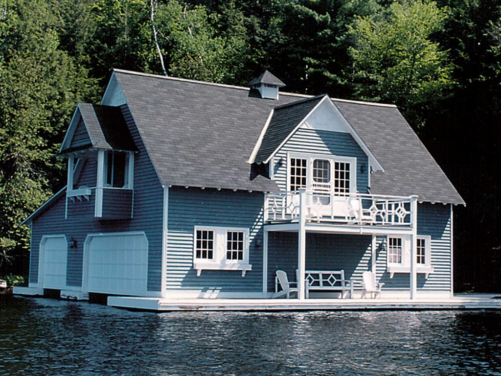 Floating Boathouse Deck with Duradek Vinyl