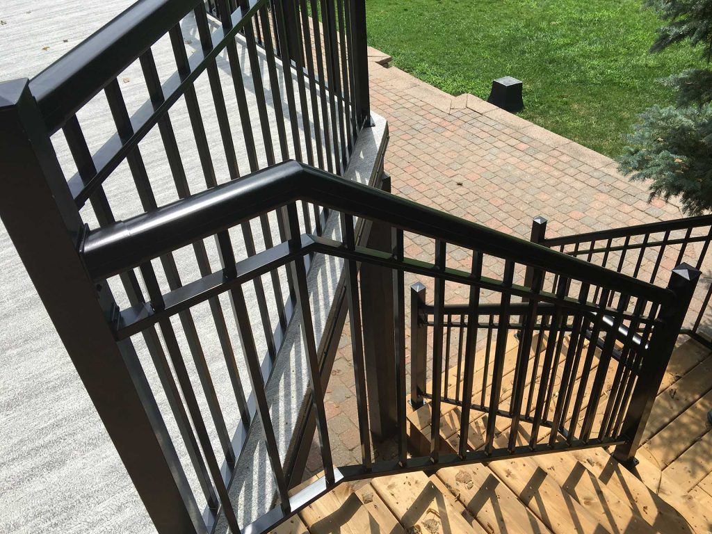 Black Picket Aluminum Stair Railings