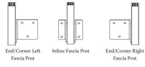 Durarail standard picket railing fascia mounted post options 
