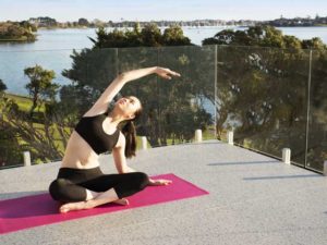 Arrival of Duradek in New Zealand suites the value of quality lifestyle - yoga on deck