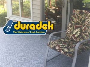 Porch renovation with Duradek Forest Floor Ash