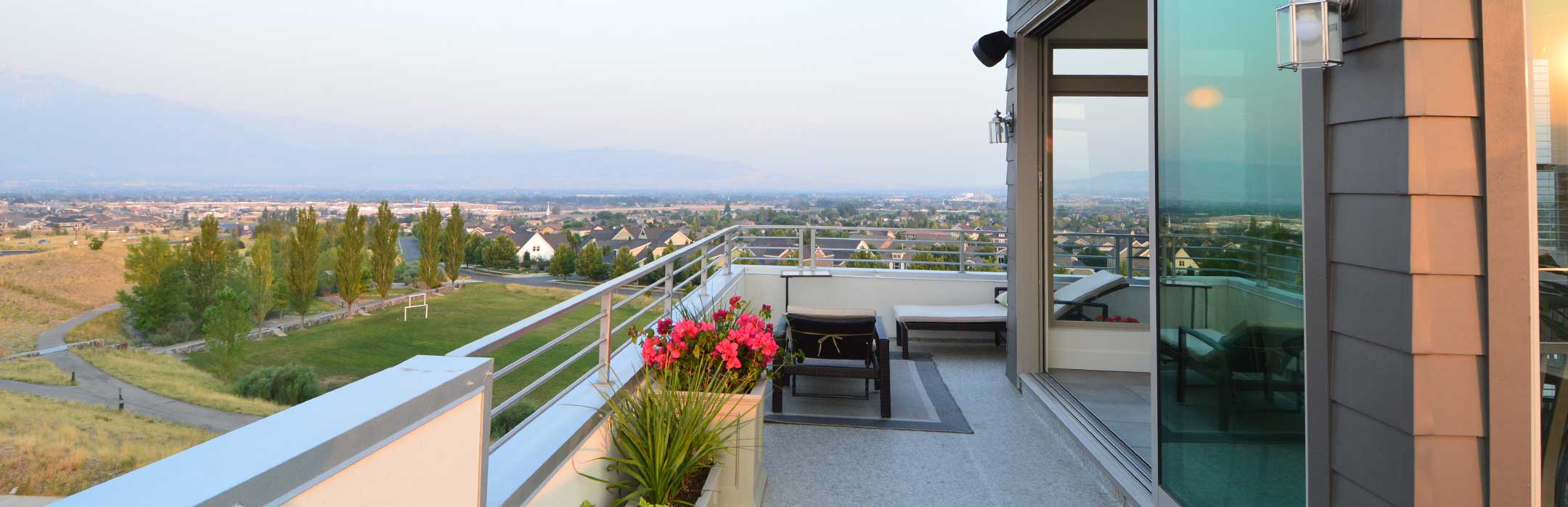 Roof Deck Designed for Views in Salt Lake City by Sego Homes