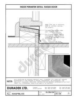 Duradek Detail Drawing IS-03 for Inside Perimeter on Vinyl Decks