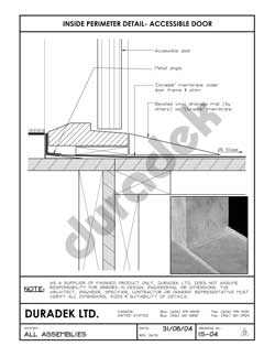 Duradek Detail Drawing IS-04 for Inside Perimeter on Vinyl Decks