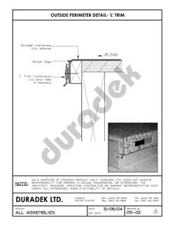 Duradek Detail Drawing OS-02 for Outside Perimeter on Vinyl Decks