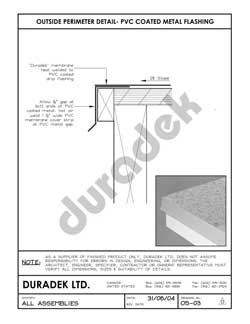 Duradek Detail Drawing OS-03 for Outside Perimeter on Vinyl Decks