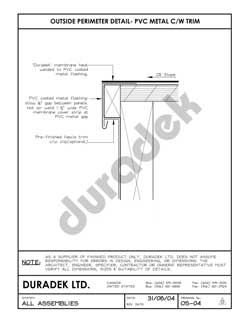 Duradek Detail Drawing OS-04 for Outside Perimeter on Vinyl Decks