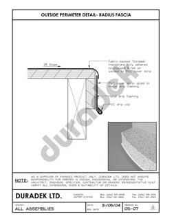 Duradek Detail Drawing OS-07 for Outside Perimeter on Vinyl Decks