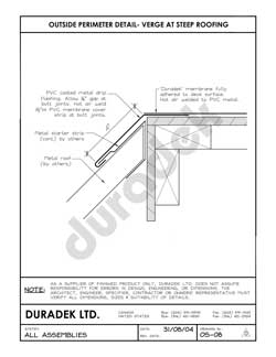 Duradek Detail Drawing OS-08 for Outside Perimeter on Vinyl Decks