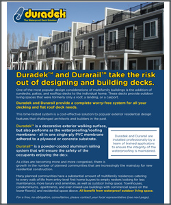 Duradek Introduction to multifamily architects and engineers
