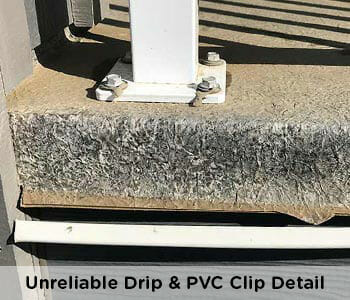unreliable pvc clip edge detail method on a vinyl deck
