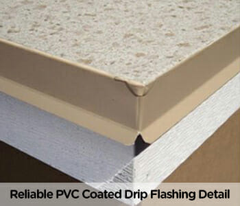 professional pvc coated drip edge waterproofing detail